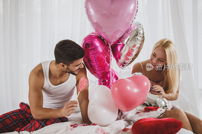 心形气球用于浪漫的庆祝
