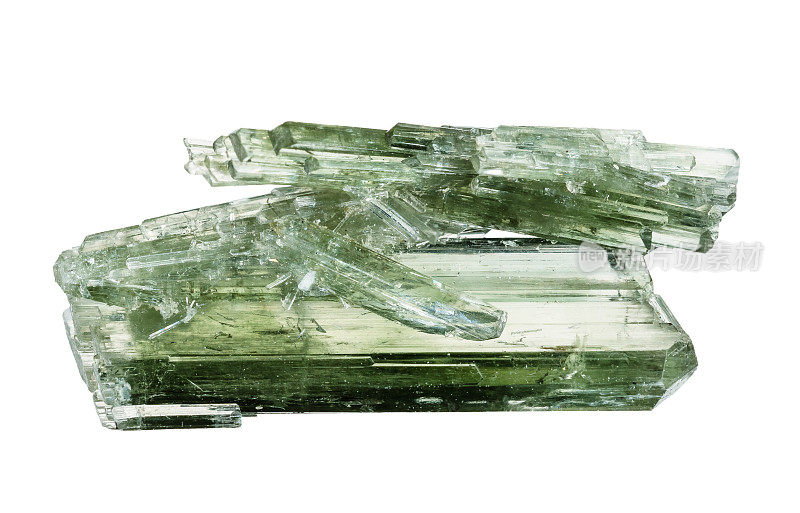 天然原生黝帘石晶体切割标本