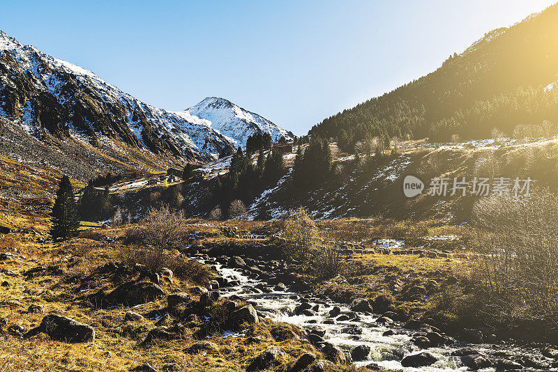 雪山后面是高原