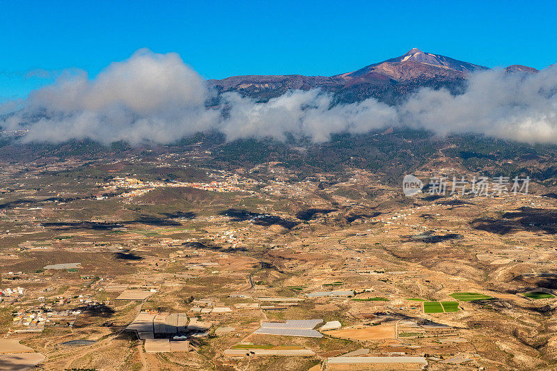 特内里费岛和泰德火山鸟瞰图，西班牙