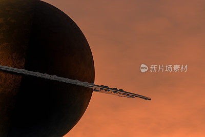 3D渲染行星地球，太阳系