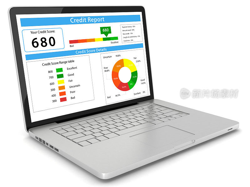 信用评分报告笔记本电脑