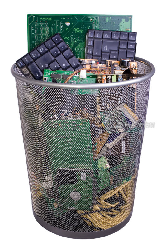 电子废物处理或回收-电脑垃圾桶