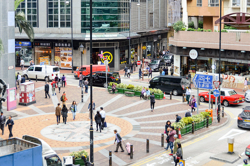 香港热闹的街景