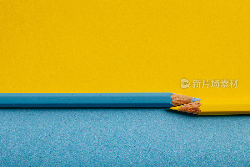 黄蓝铅笔背景