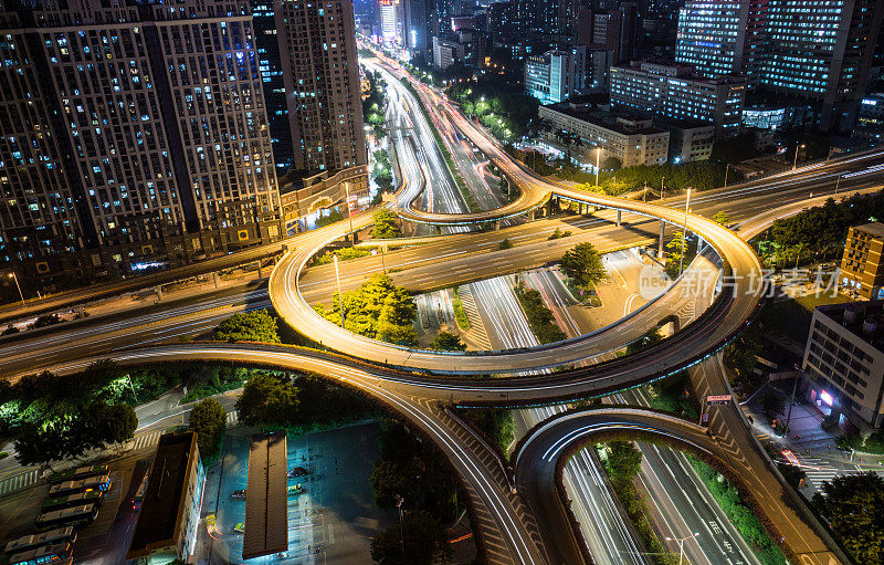 广州黄埔立交桥夜景