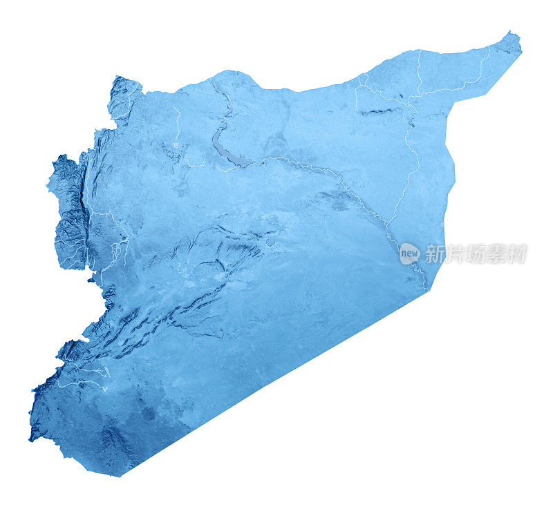叙利亚地形图孤立
