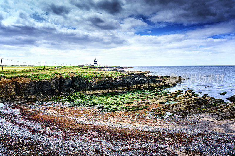 爱尔兰海岸的胡克灯塔