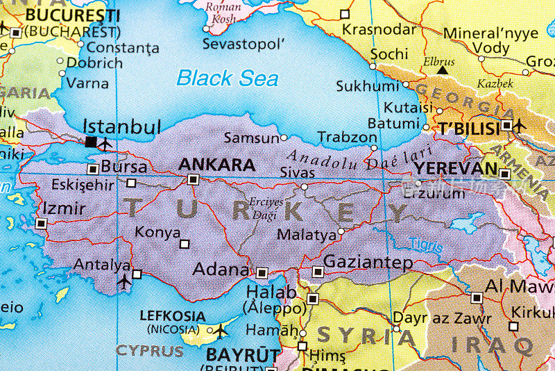 Turkey-Turkiye地图