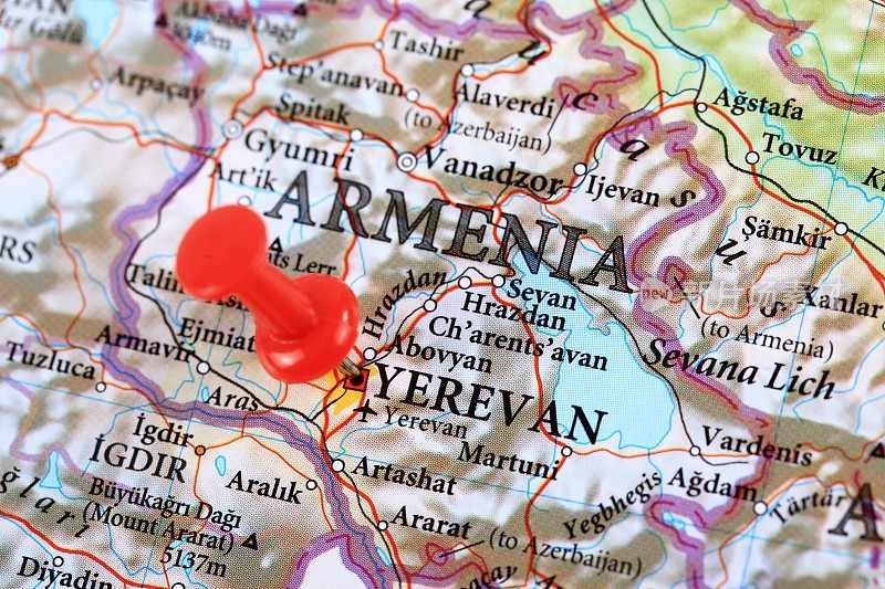 亚美尼亚埃里温地图,