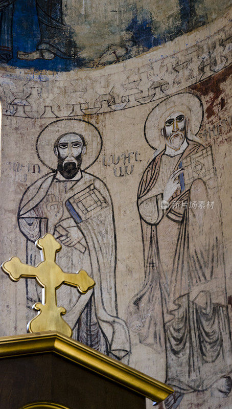 阿赫塔马尔教堂墙上的亚美尼亚东正教壁画