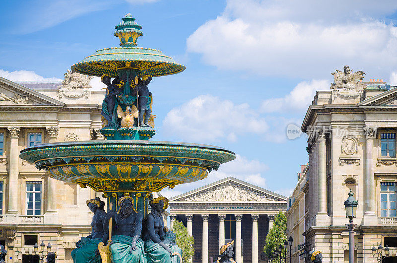巴黎协和广场的喷泉