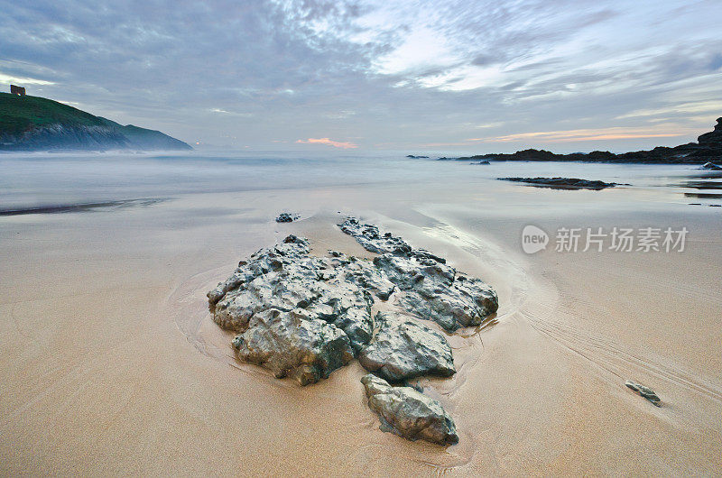 海滩日落时