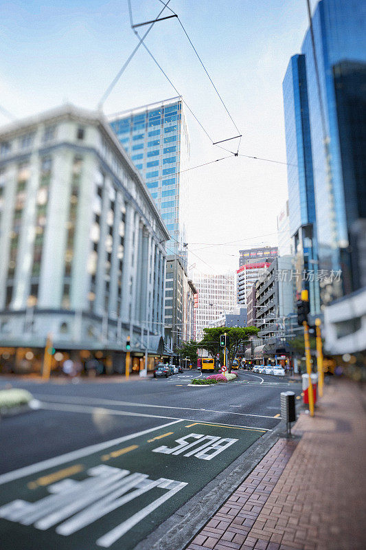 惠灵顿市中心街道，新西兰