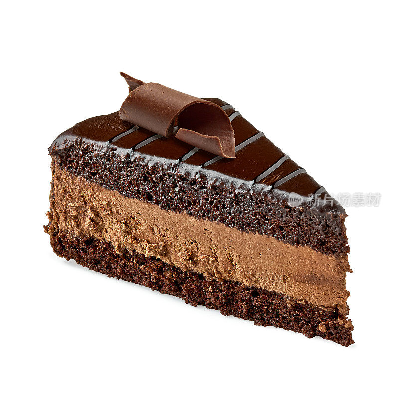 巧克力蛋糕切片