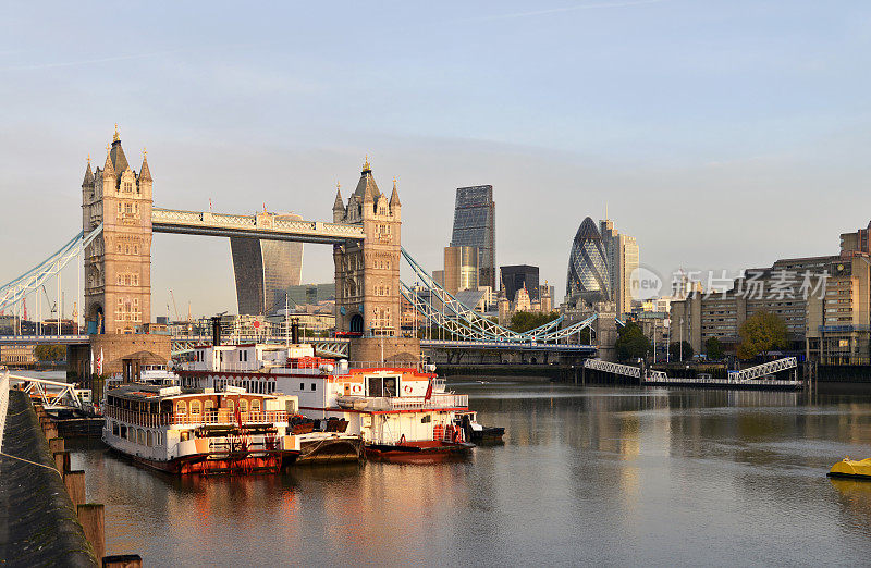 泰晤士河的观点。英国伦敦。