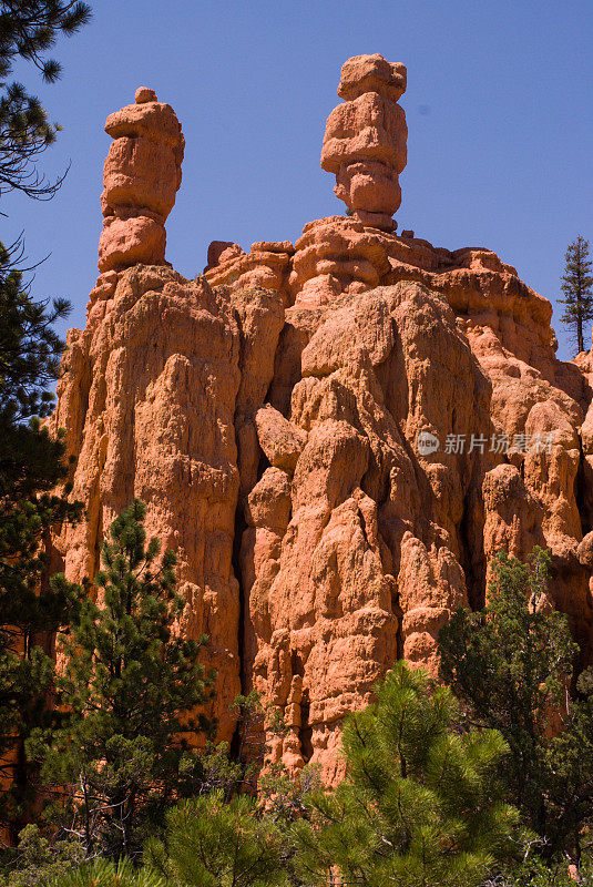 hoodoo和沉积岩石露头红峡谷犹他州