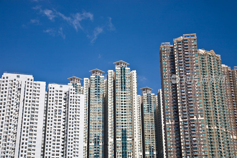 香港拥挤的住宅楼