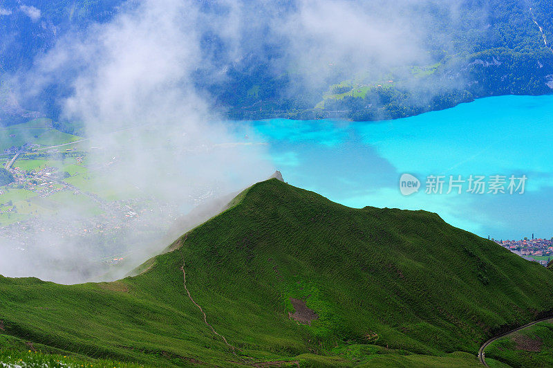 瑞士陡峭的山脊和湖泊02