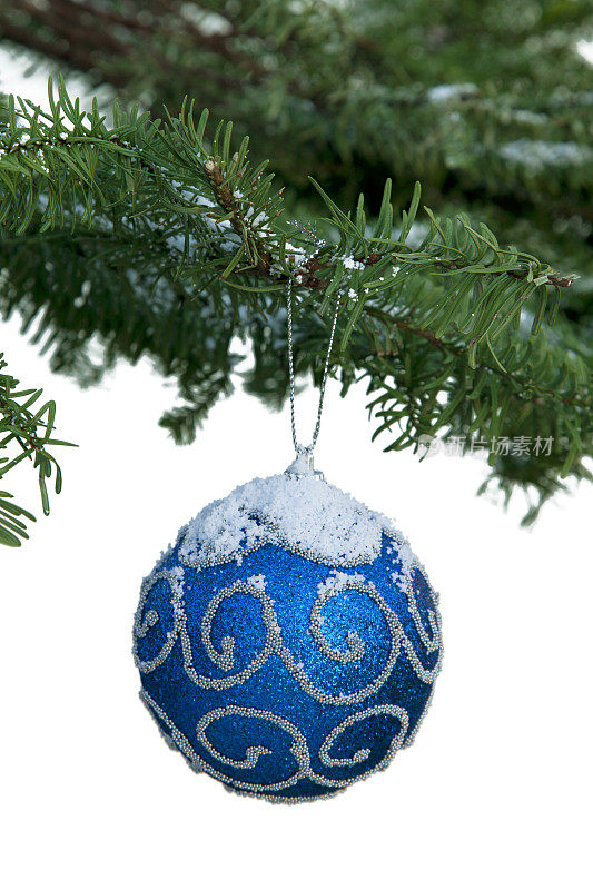 挂在树上的圣诞装饰品