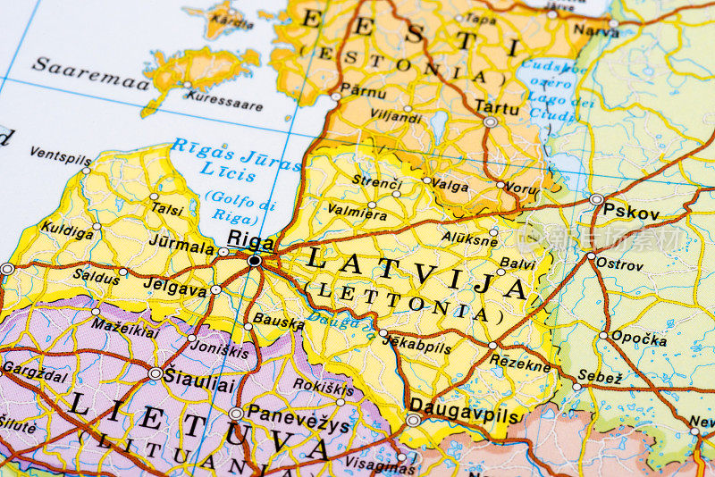 拉脱维亚首都里加的地图