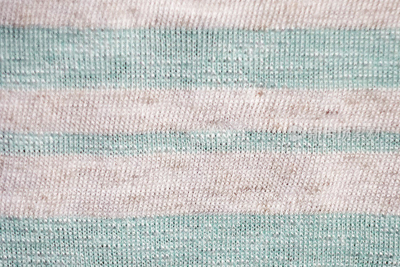 绿色和白色织物编织织物背景