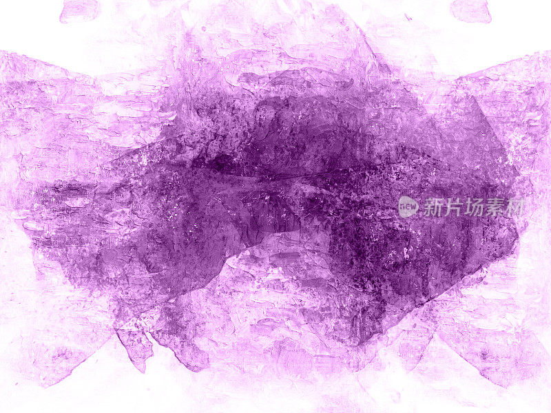 抽象水彩紫色彩色颜料喷溅画笔背景。