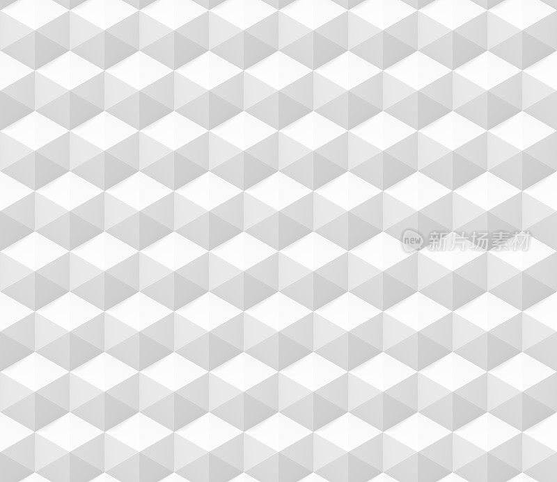 无缝抽象3d背景制作的白色六边形结构(3d插图)