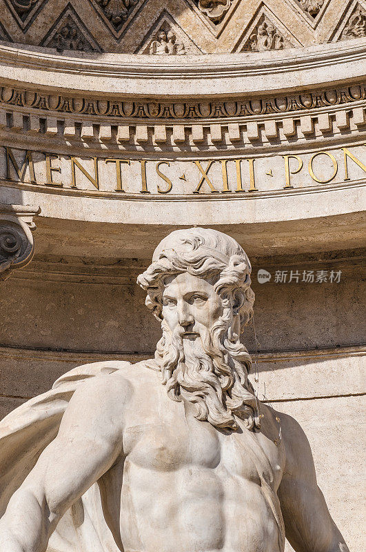 特莱维喷泉，意大利罗马的巴洛克式喷泉。