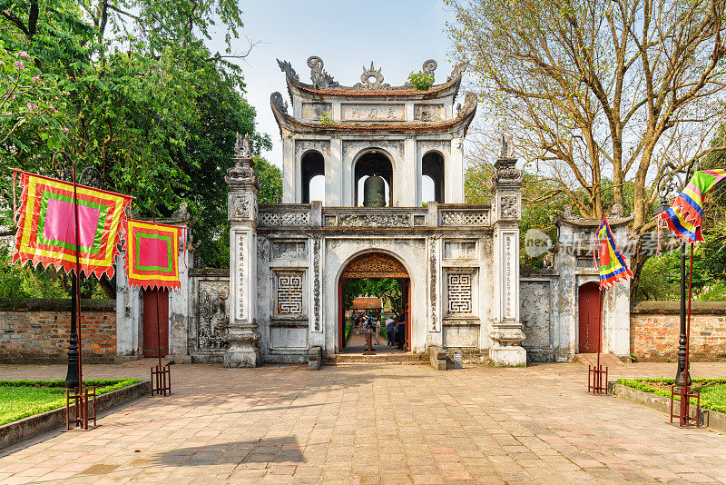 河内文庙的正门。越南