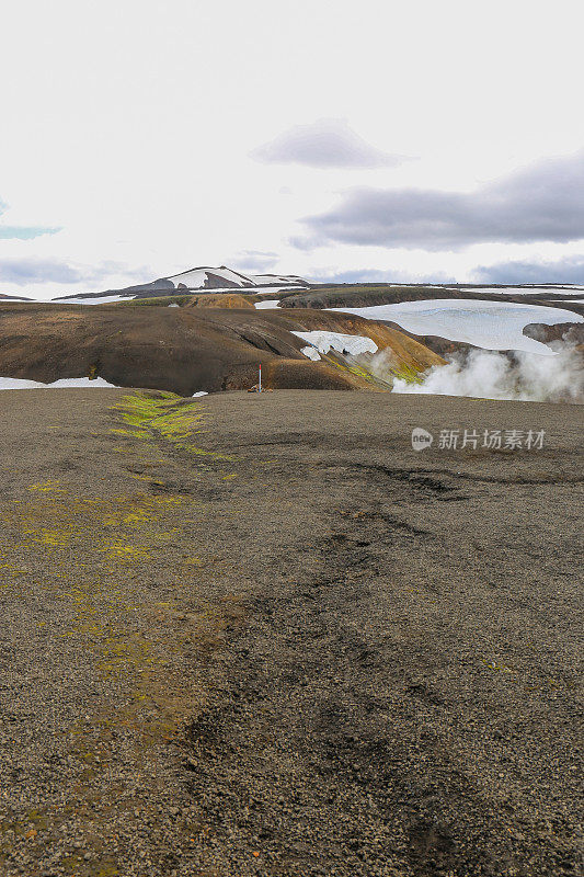 冰岛的火山景观