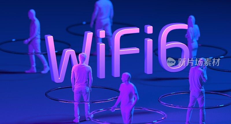 WiFi6具有智能性能的下一代无线通信连接网络。