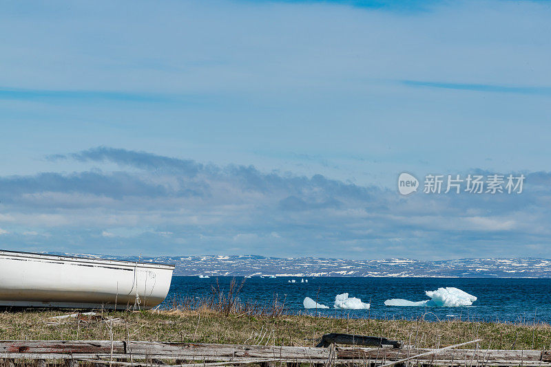 NL-430高速公路的景色，绿岛湾，纽芬兰和拉布拉多，加拿大