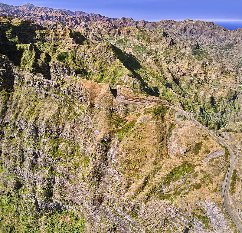 佛得角岛上的火山岩构造