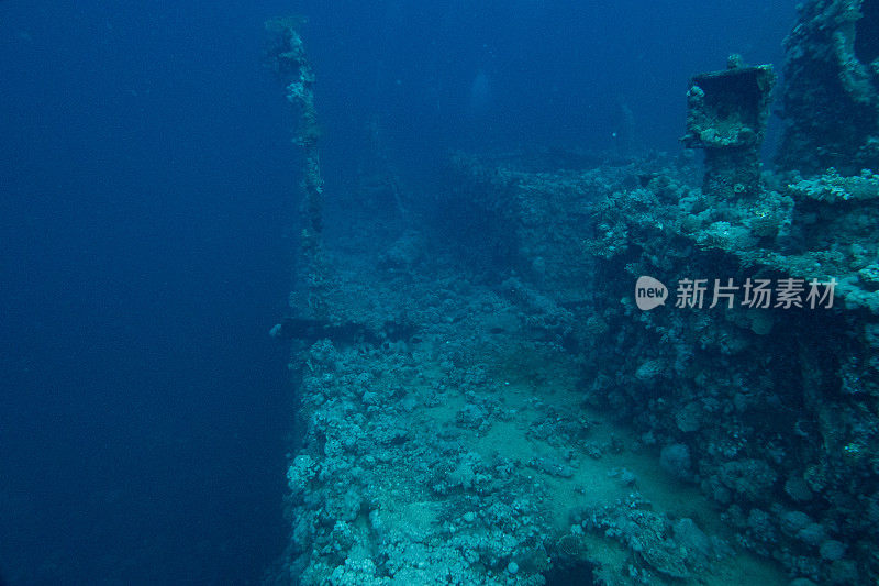 沙特阿拉伯延布红海的沉船