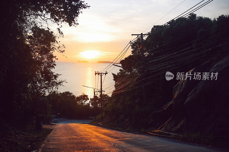 泰国帕岸岛的日落