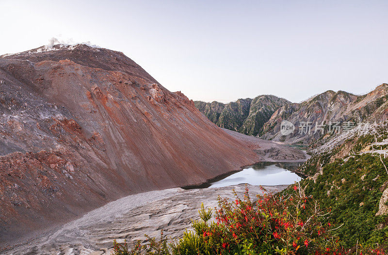 普马林公园Chaiten火山的火山口