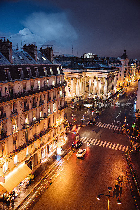 巴黎市中心的夜景