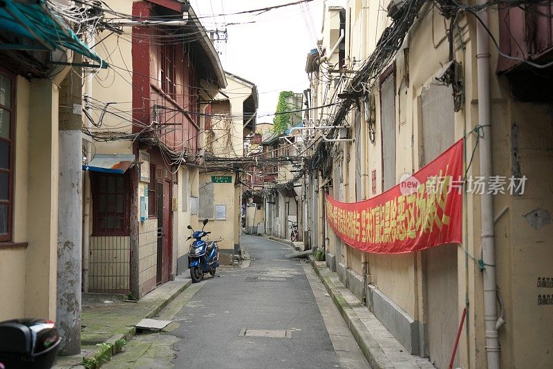 中国上海豫园附近的老房子即将被拆除
