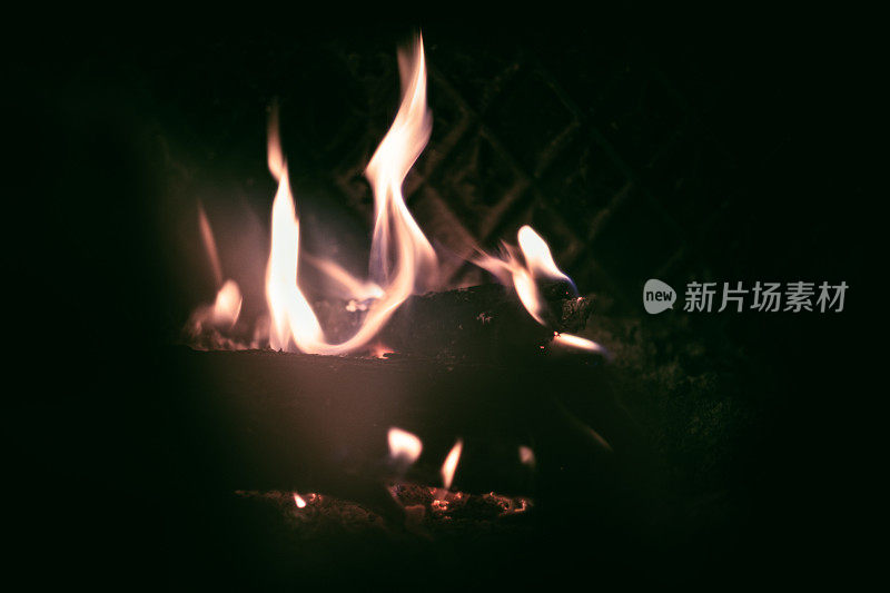 火:壁炉里燃起的火