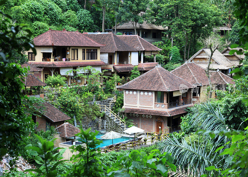 巴厘岛乌布的热带房屋