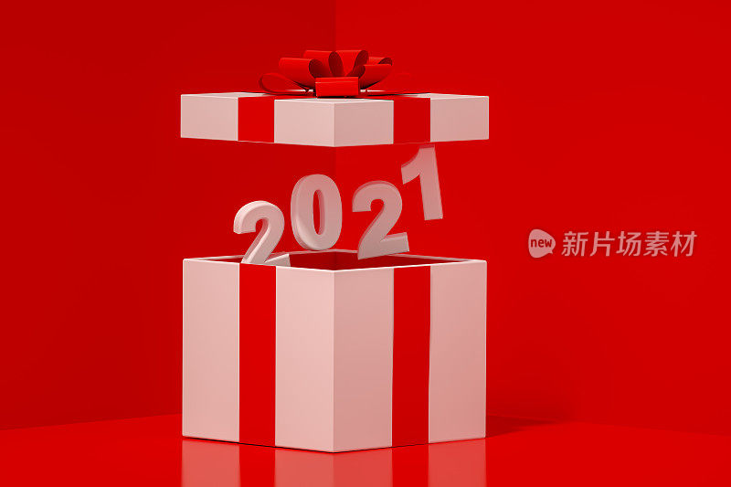 打开礼盒与2021新年