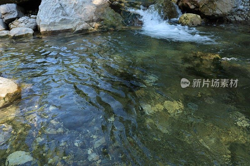 天然峡谷岩石形成与水流