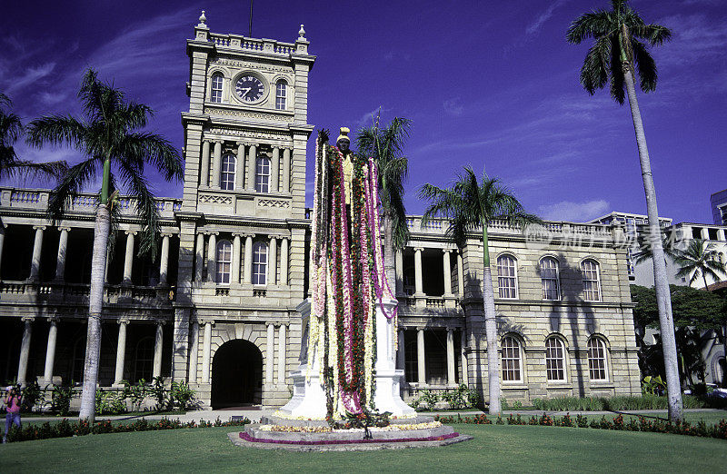 美国夏威夷瓦胡岛，国王卡美哈美哈一世，花蕾。