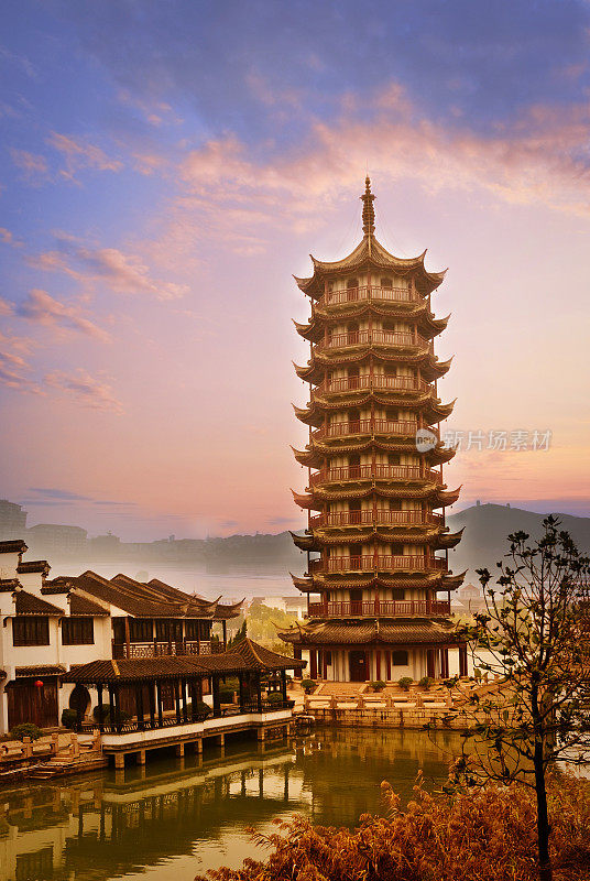 宝塔。中国古代建筑