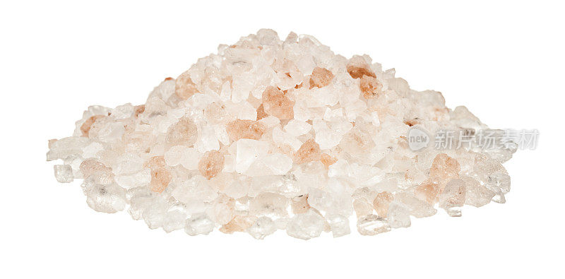 喜马拉雅盐堆，孤立在白色