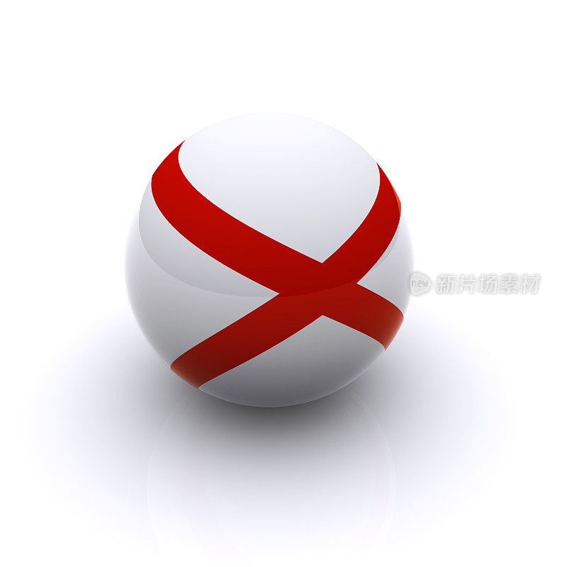 3D球-阿拉巴马旗