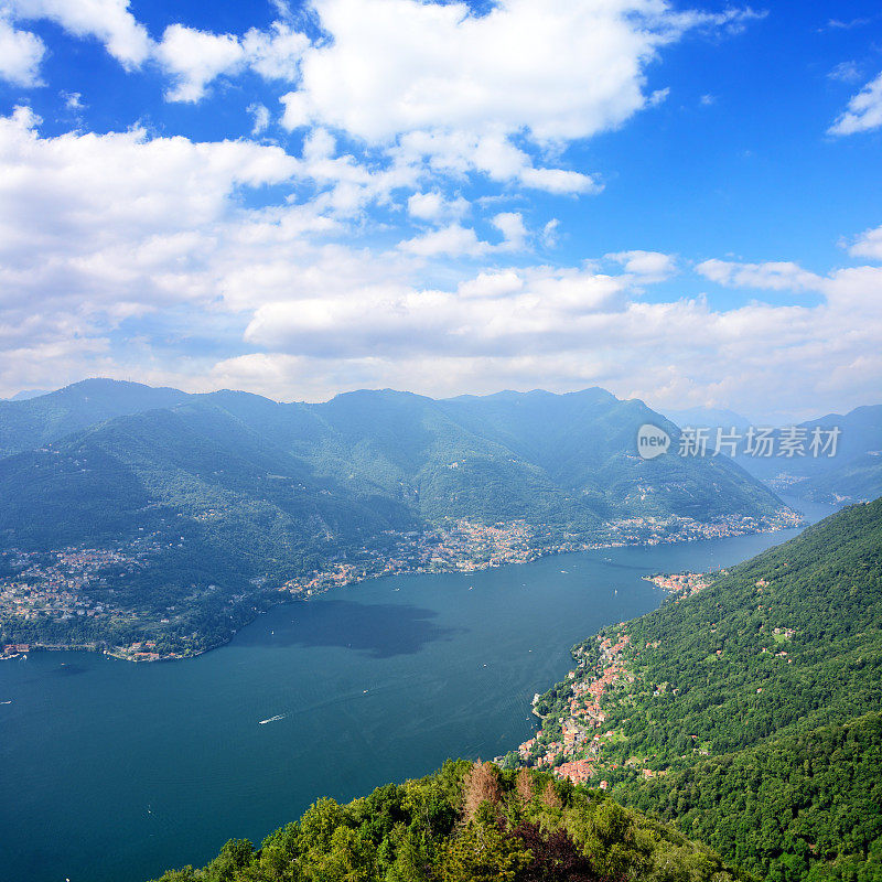 意大利科莫湖全景图