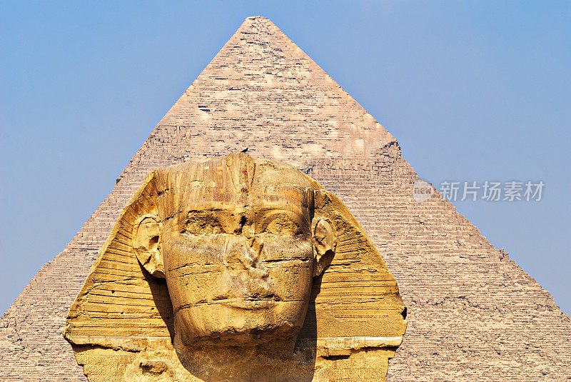 狮身人面像和金字塔，吉萨，埃及。