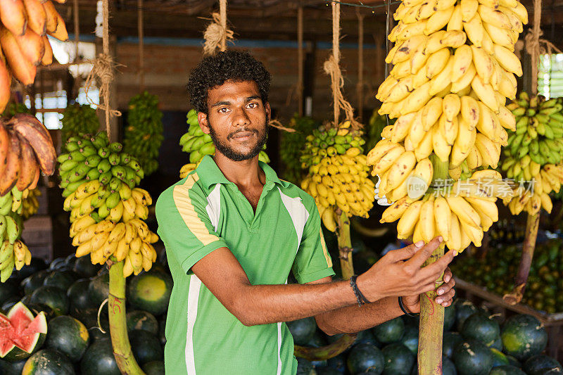 卖水果的斯里兰卡人